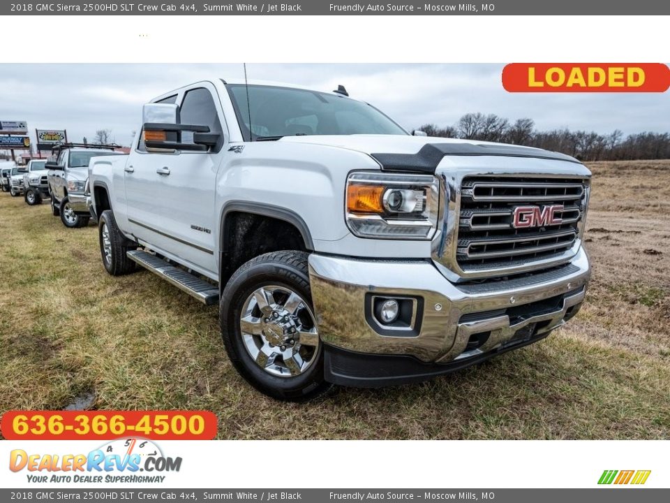 2018 GMC Sierra 2500HD SLT Crew Cab 4x4 Summit White / Jet Black Photo #1