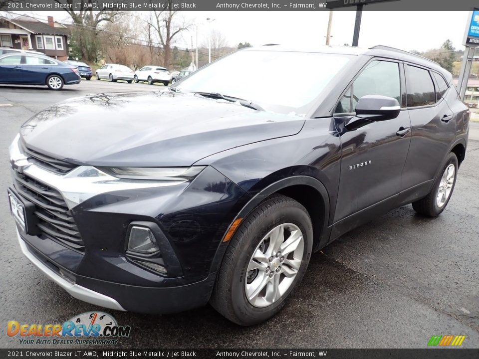 2021 Chevrolet Blazer LT AWD Midnight Blue Metallic / Jet Black Photo #4