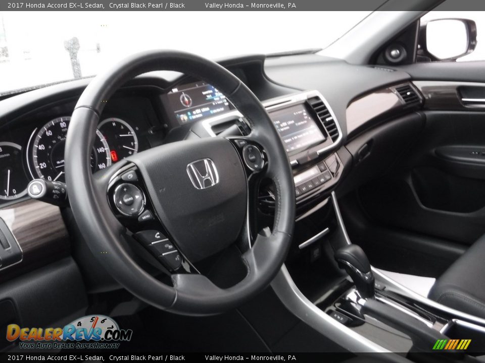 2017 Honda Accord EX-L Sedan Crystal Black Pearl / Black Photo #11