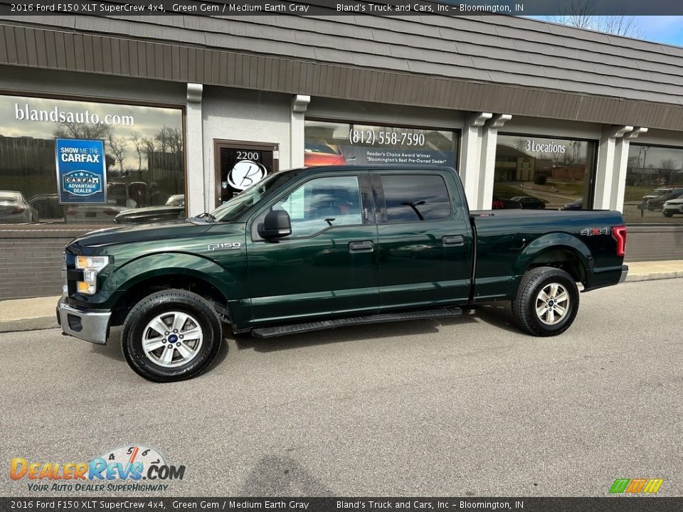 2016 Ford F150 XLT SuperCrew 4x4 Green Gem / Medium Earth Gray Photo #1