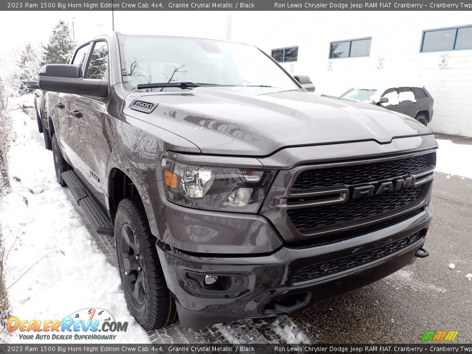 2023 Ram 1500 Big Horn Night Edition Crew Cab 4x4 Granite Crystal Metallic / Black Photo #3