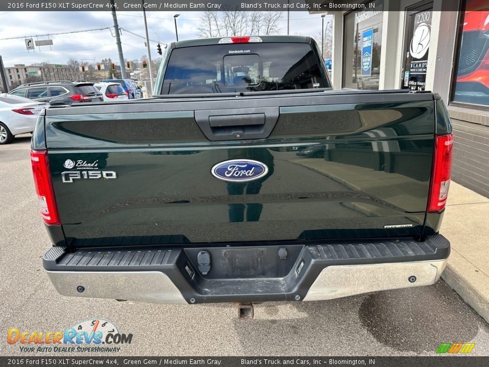 2016 Ford F150 XLT SuperCrew 4x4 Green Gem / Medium Earth Gray Photo #8