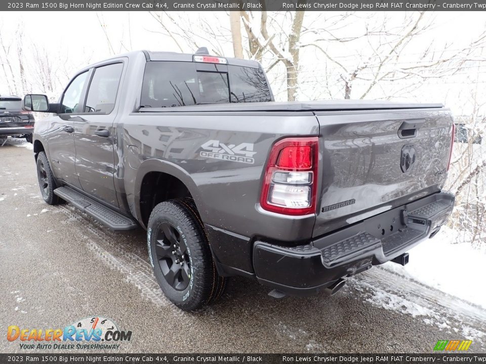2023 Ram 1500 Big Horn Night Edition Crew Cab 4x4 Granite Crystal Metallic / Black Photo #5