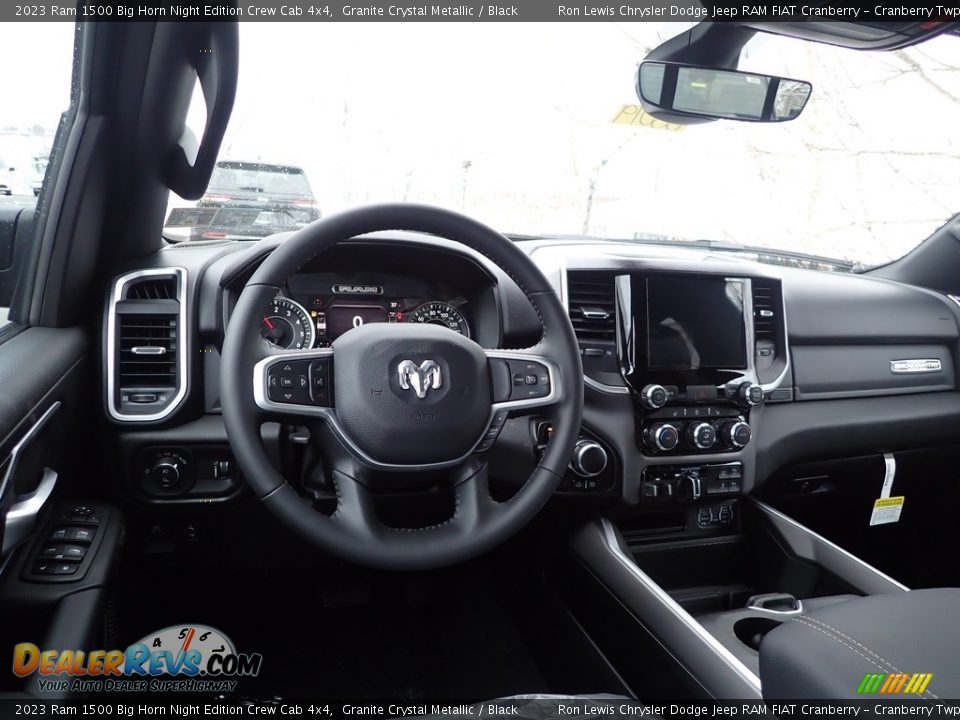 Dashboard of 2023 Ram 1500 Big Horn Night Edition Crew Cab 4x4 Photo #9