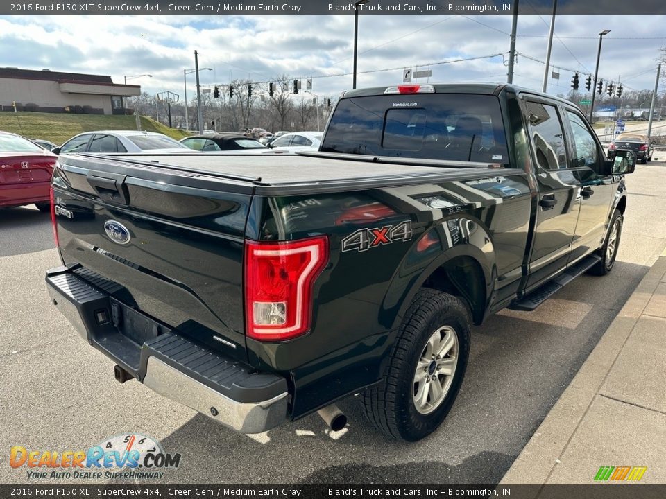 2016 Ford F150 XLT SuperCrew 4x4 Green Gem / Medium Earth Gray Photo #13