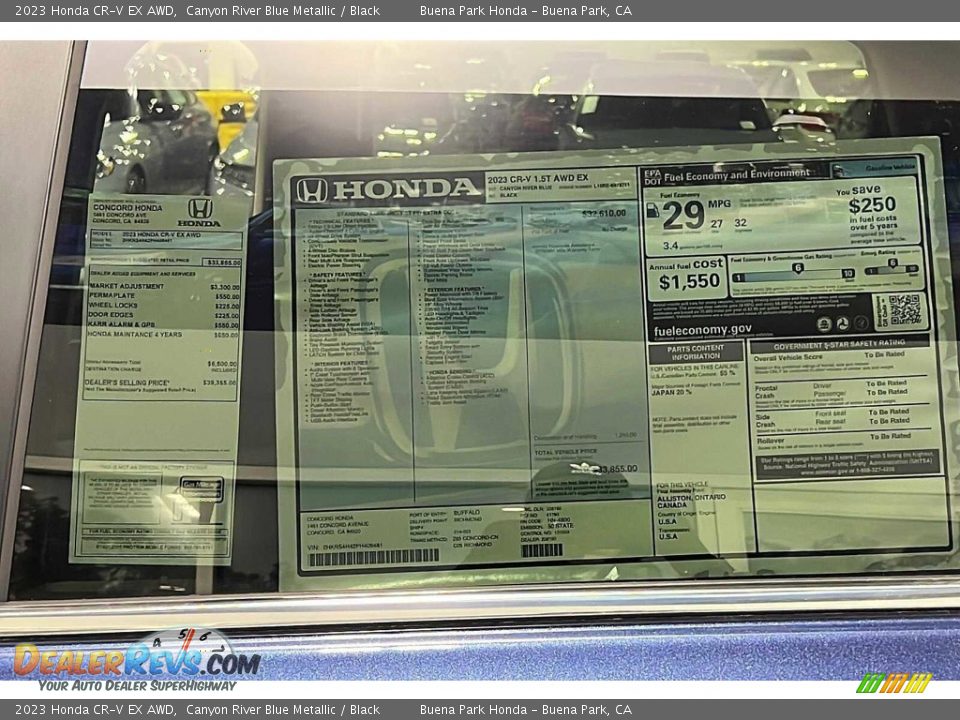 2023 Honda CR-V EX AWD Window Sticker Photo #7