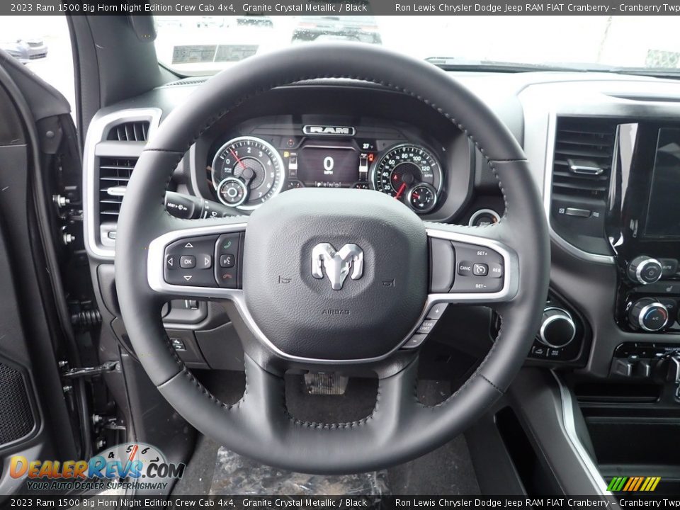 2023 Ram 1500 Big Horn Night Edition Crew Cab 4x4 Granite Crystal Metallic / Black Photo #17