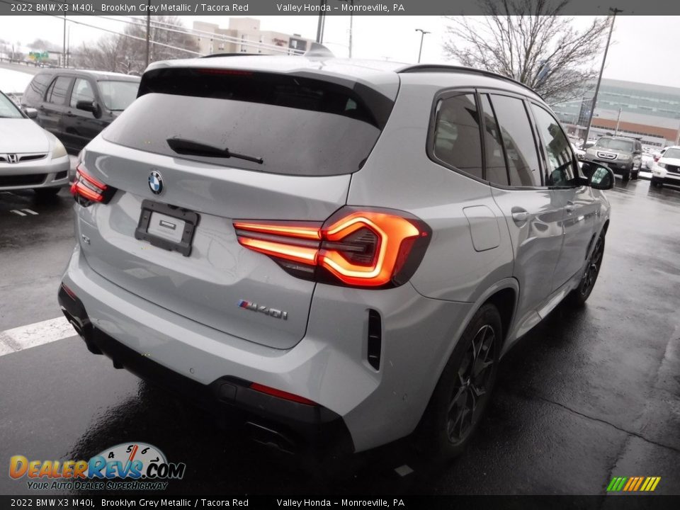 2022 BMW X3 M40i Brooklyn Grey Metallic / Tacora Red Photo #8