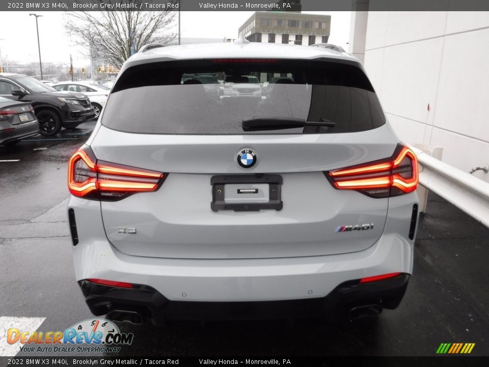 2022 BMW X3 M40i Brooklyn Grey Metallic / Tacora Red Photo #9