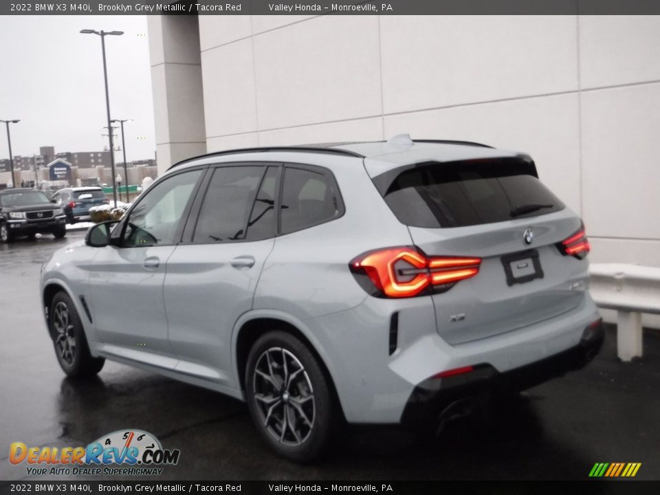 2022 BMW X3 M40i Brooklyn Grey Metallic / Tacora Red Photo #10