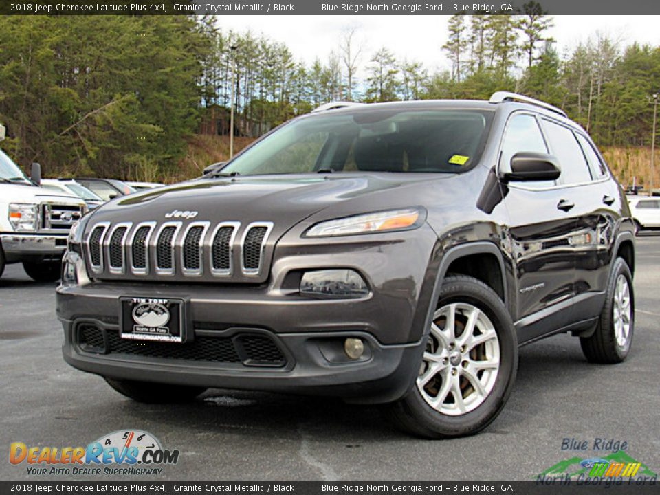 2018 Jeep Cherokee Latitude Plus 4x4 Granite Crystal Metallic / Black Photo #1