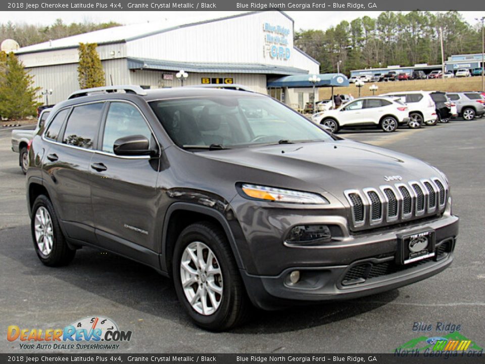 2018 Jeep Cherokee Latitude Plus 4x4 Granite Crystal Metallic / Black Photo #7