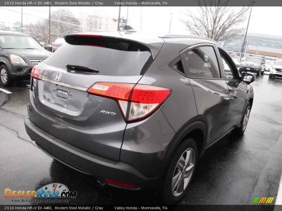 2019 Honda HR-V EX AWD Modern Steel Metallic / Gray Photo #7