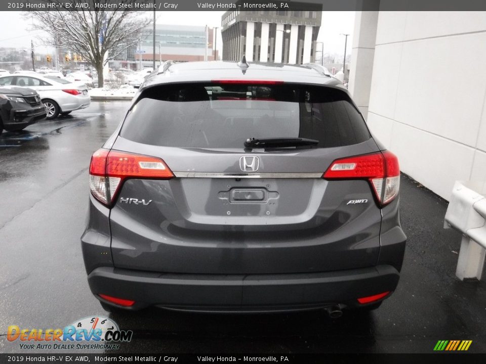 2019 Honda HR-V EX AWD Modern Steel Metallic / Gray Photo #9