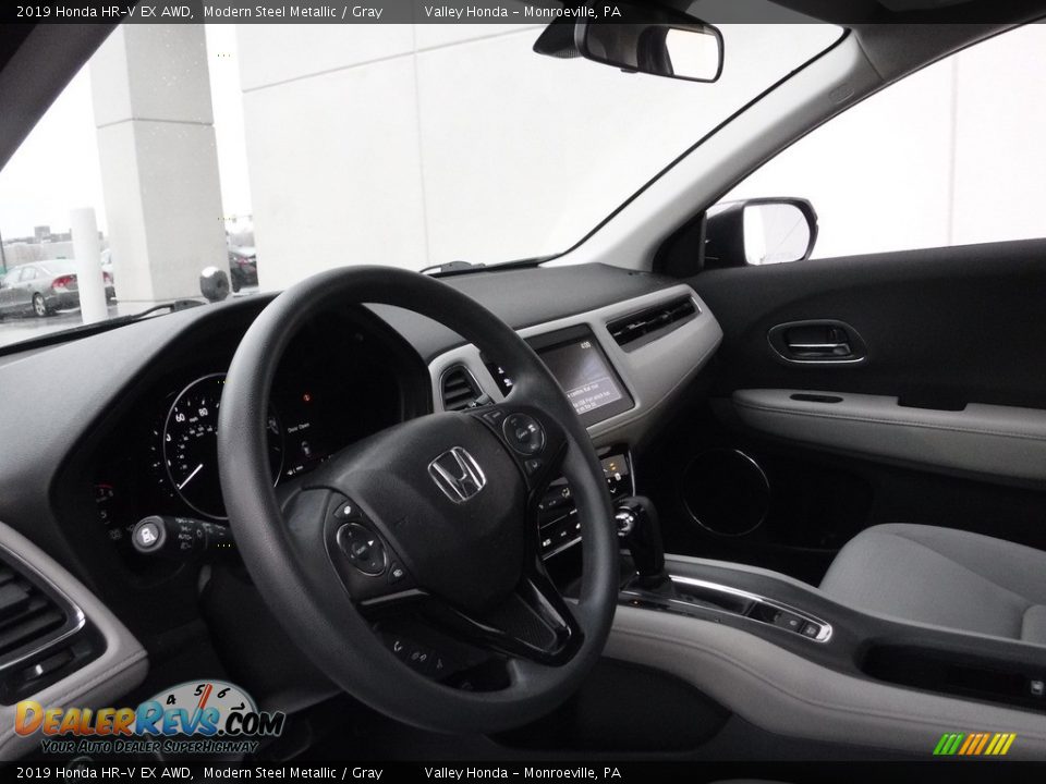 2019 Honda HR-V EX AWD Modern Steel Metallic / Gray Photo #12