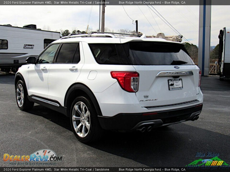 2020 Ford Explorer Platinum 4WD Star White Metallic Tri-Coat / Sandstone Photo #3