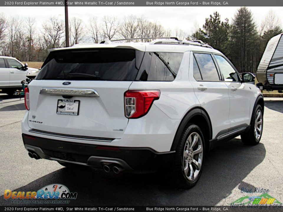 2020 Ford Explorer Platinum 4WD Star White Metallic Tri-Coat / Sandstone Photo #5