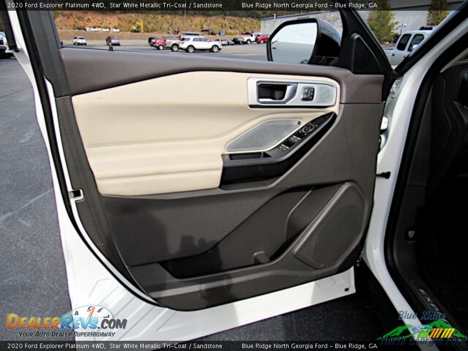 2020 Ford Explorer Platinum 4WD Star White Metallic Tri-Coat / Sandstone Photo #10