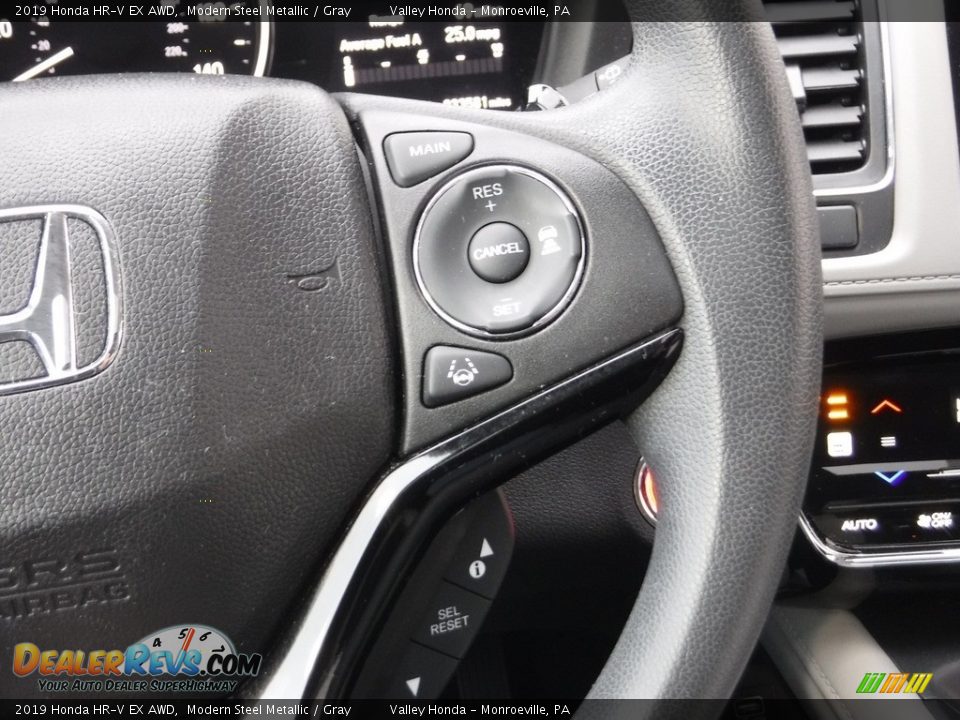 2019 Honda HR-V EX AWD Modern Steel Metallic / Gray Photo #24