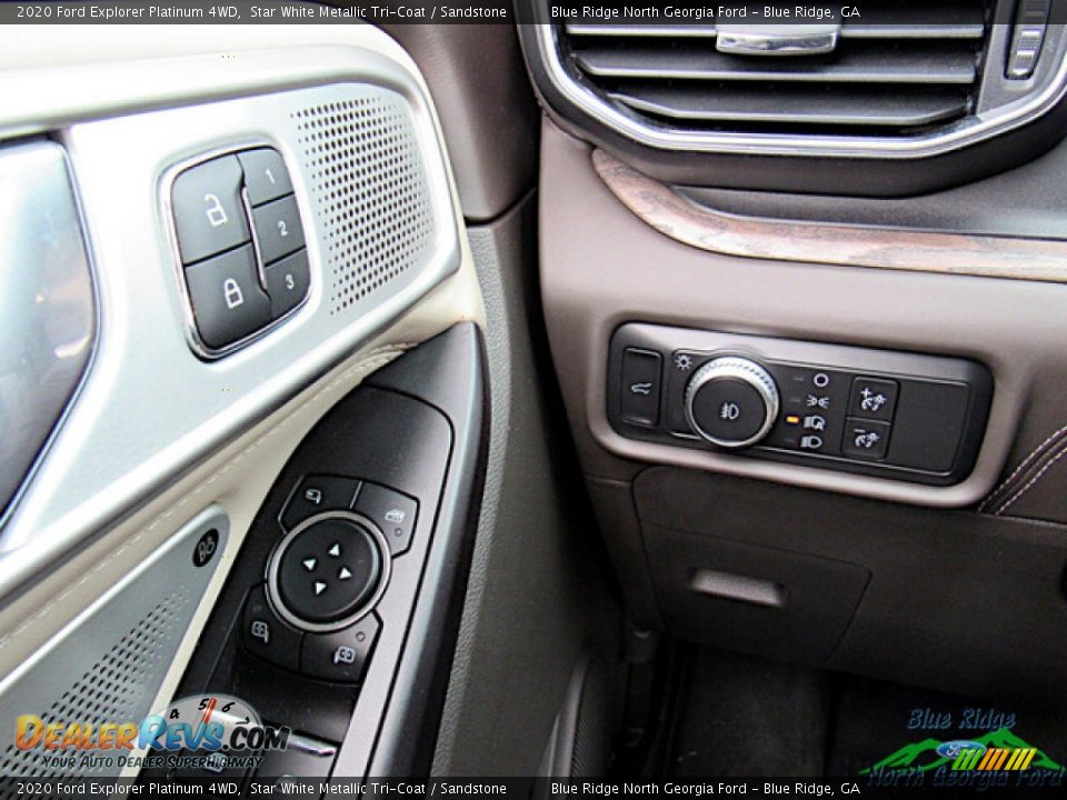 2020 Ford Explorer Platinum 4WD Star White Metallic Tri-Coat / Sandstone Photo #21