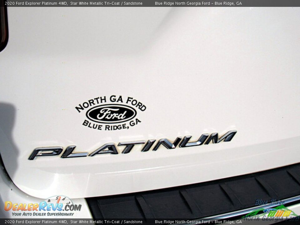 2020 Ford Explorer Platinum 4WD Star White Metallic Tri-Coat / Sandstone Photo #32