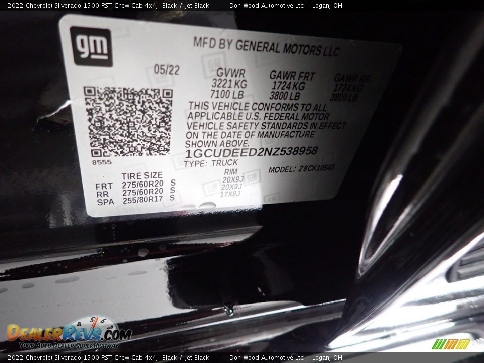 2022 Chevrolet Silverado 1500 RST Crew Cab 4x4 Black / Jet Black Photo #33