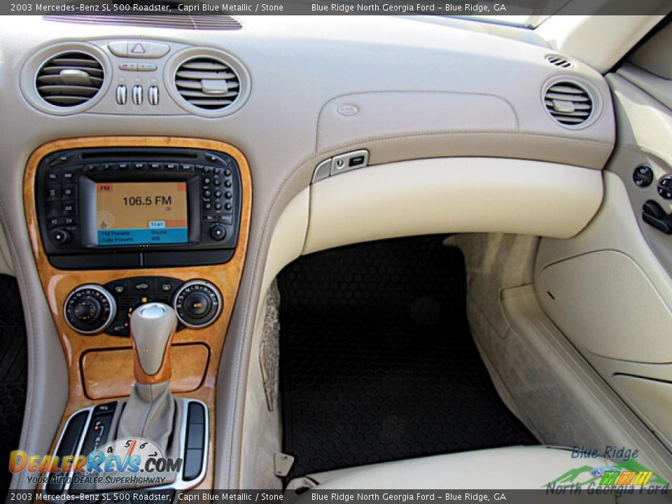 2003 Mercedes-Benz SL 500 Roadster Capri Blue Metallic / Stone Photo #14