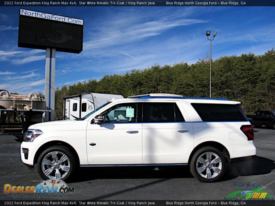 Star White Metallic Tri-Coat 2022 Ford Expedition King Ranch Max 4x4 Photo #2