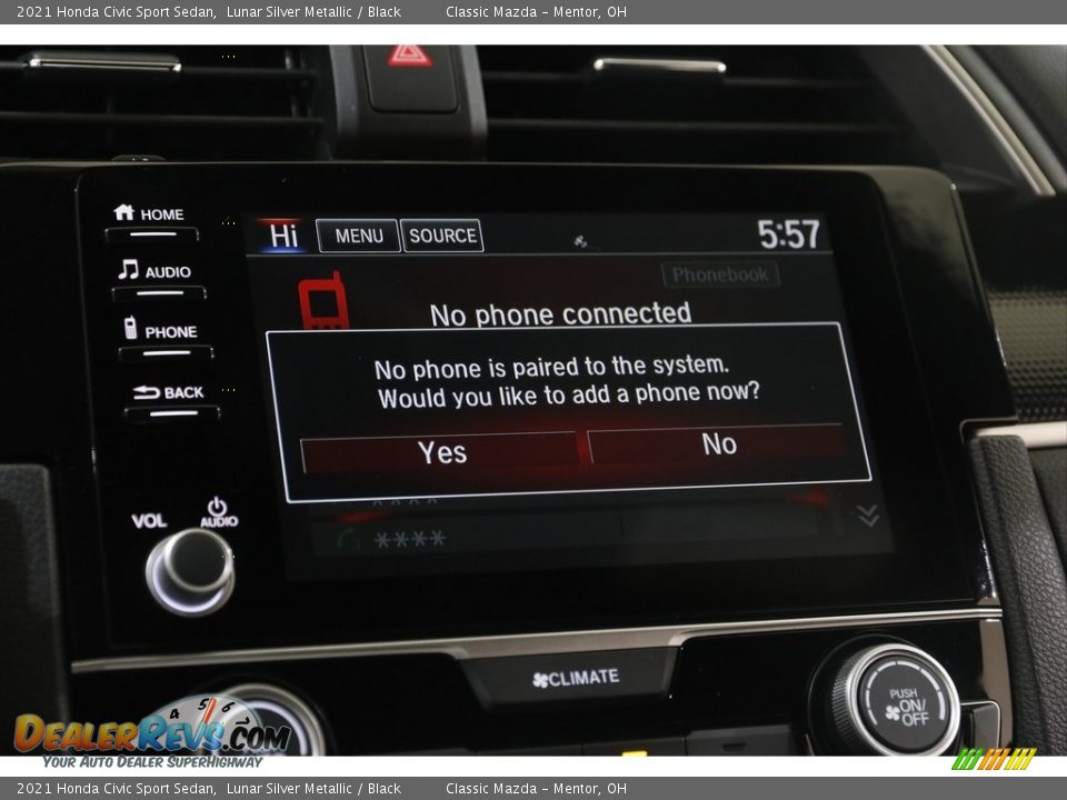 2021 Honda Civic Sport Sedan Lunar Silver Metallic / Black Photo #11