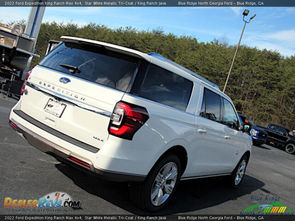 2022 Ford Expedition King Ranch Max 4x4 Star White Metallic Tri-Coat / King Ranch Java Photo #30