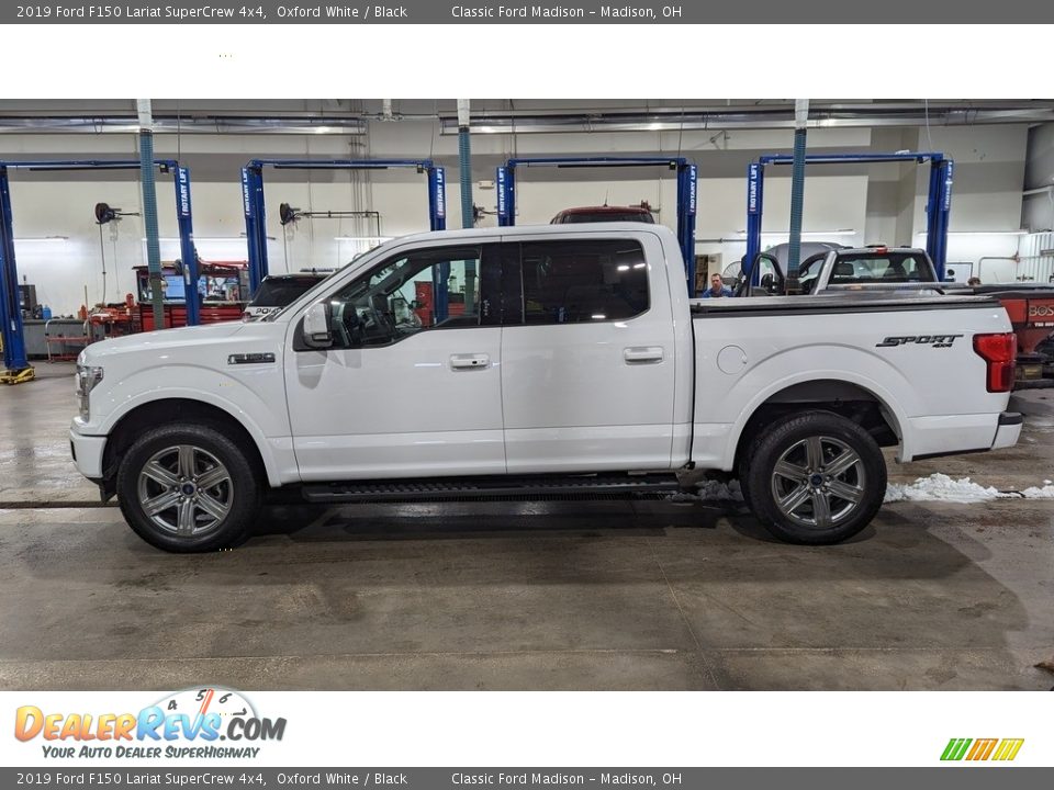 2019 Ford F150 Lariat SuperCrew 4x4 Oxford White / Black Photo #2