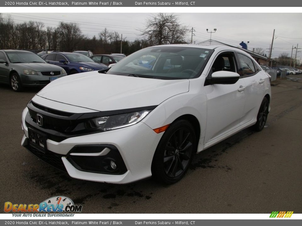 2020 Honda Civic EX-L Hatchback Platinum White Pearl / Black Photo #1