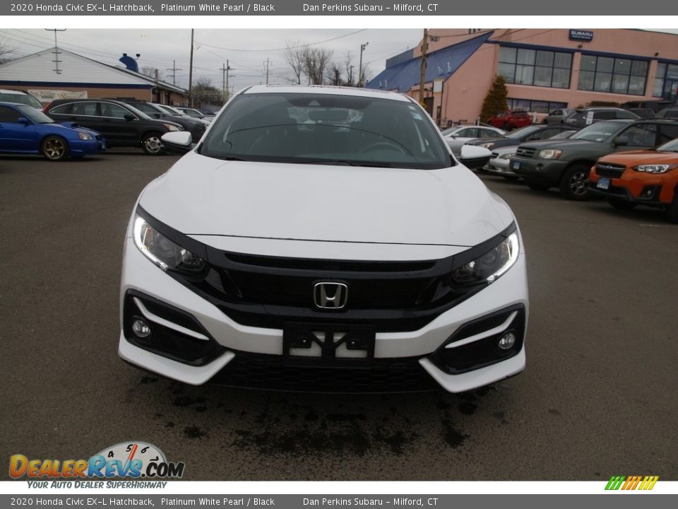 2020 Honda Civic EX-L Hatchback Platinum White Pearl / Black Photo #2