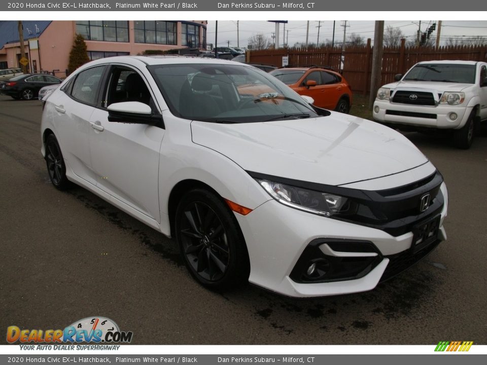 2020 Honda Civic EX-L Hatchback Platinum White Pearl / Black Photo #3