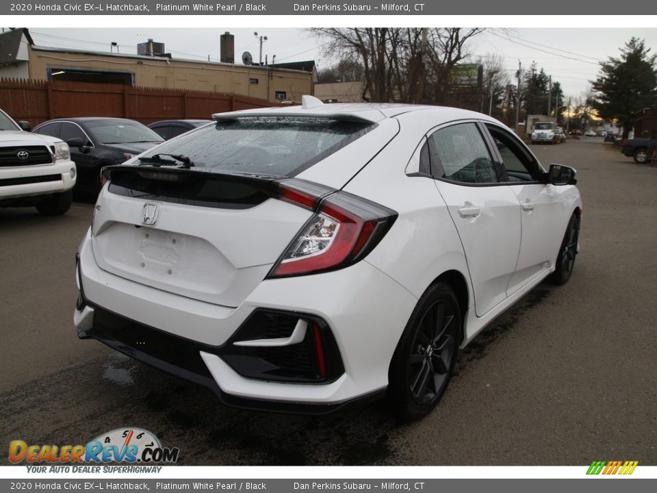 2020 Honda Civic EX-L Hatchback Platinum White Pearl / Black Photo #5