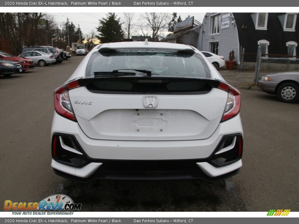 2020 Honda Civic EX-L Hatchback Platinum White Pearl / Black Photo #6