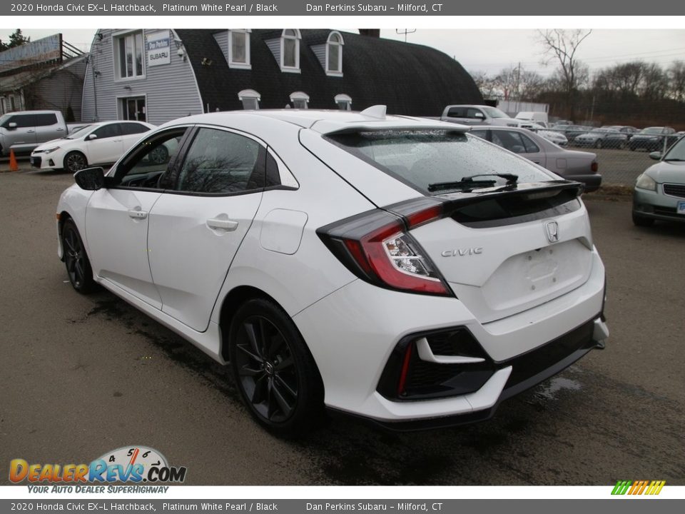 2020 Honda Civic EX-L Hatchback Platinum White Pearl / Black Photo #7