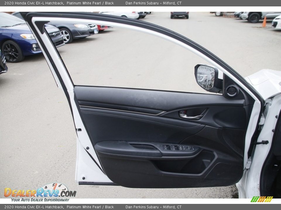 2020 Honda Civic EX-L Hatchback Platinum White Pearl / Black Photo #9