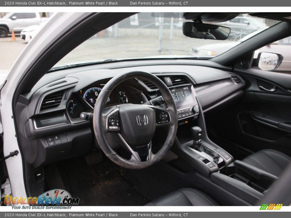 2020 Honda Civic EX-L Hatchback Platinum White Pearl / Black Photo #10
