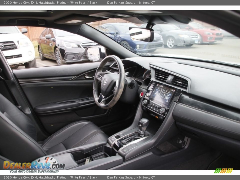 2020 Honda Civic EX-L Hatchback Platinum White Pearl / Black Photo #16