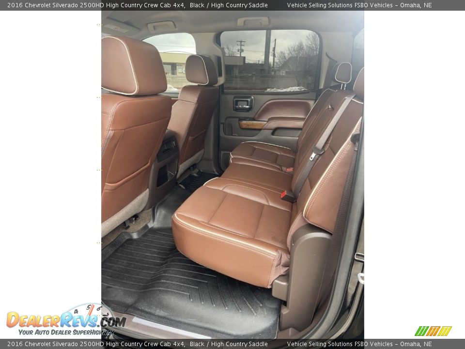Rear Seat of 2016 Chevrolet Silverado 2500HD High Country Crew Cab 4x4 Photo #4