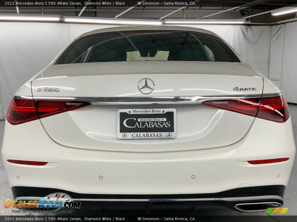 2023 Mercedes-Benz S 580 4Matic Sedan Diamond White / Black Photo #5