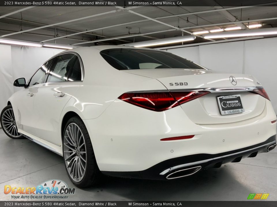 2023 Mercedes-Benz S 580 4Matic Sedan Diamond White / Black Photo #6