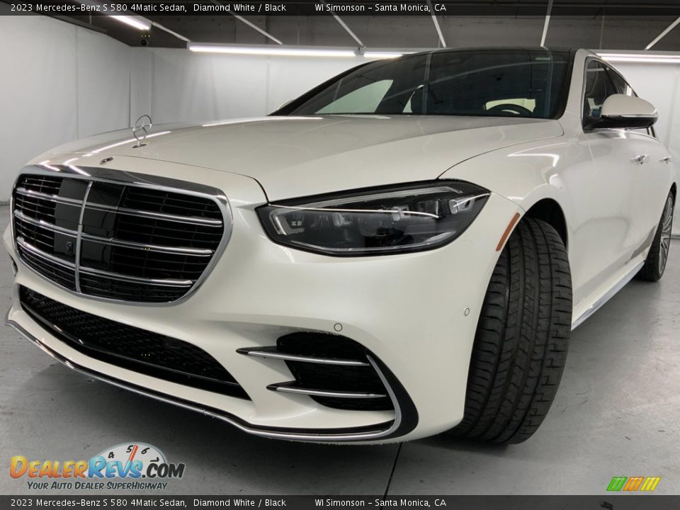 2023 Mercedes-Benz S 580 4Matic Sedan Diamond White / Black Photo #7