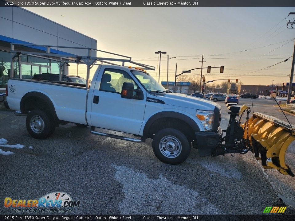 2015 Ford F350 Super Duty XL Regular Cab 4x4 Oxford White / Steel Photo #3