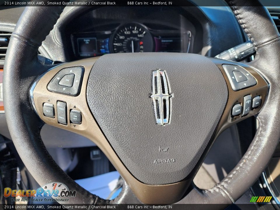 2014 Lincoln MKX AWD Smoked Quartz Metallic / Charcoal Black Photo #15