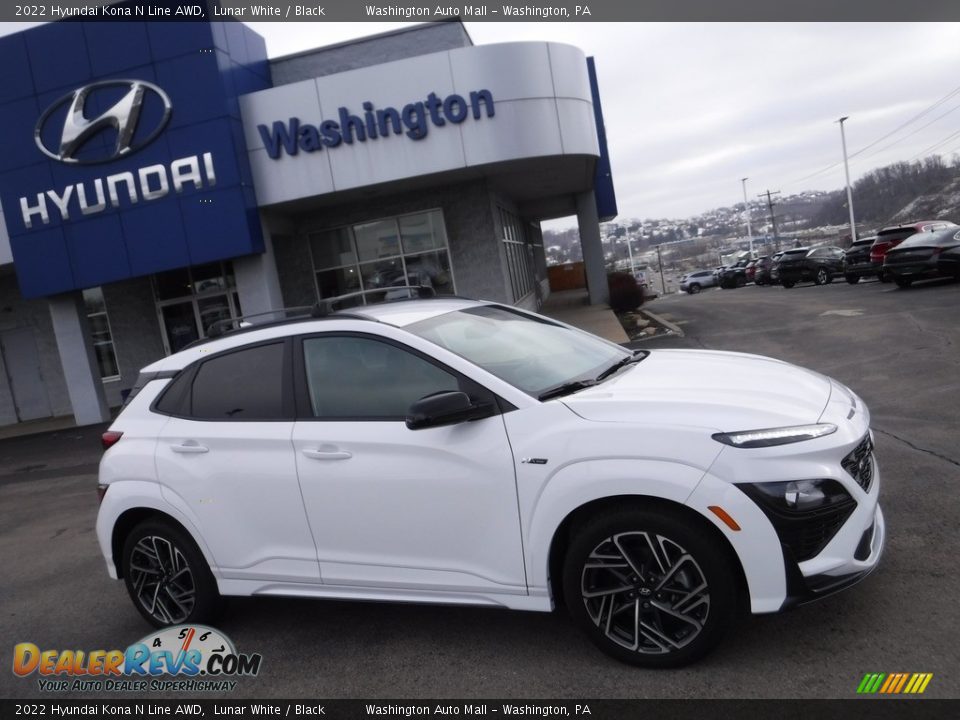 2022 Hyundai Kona N Line AWD Lunar White / Black Photo #2