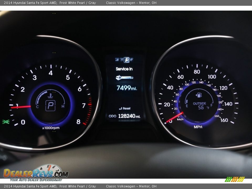 2014 Hyundai Santa Fe Sport AWD Frost White Pearl / Gray Photo #8