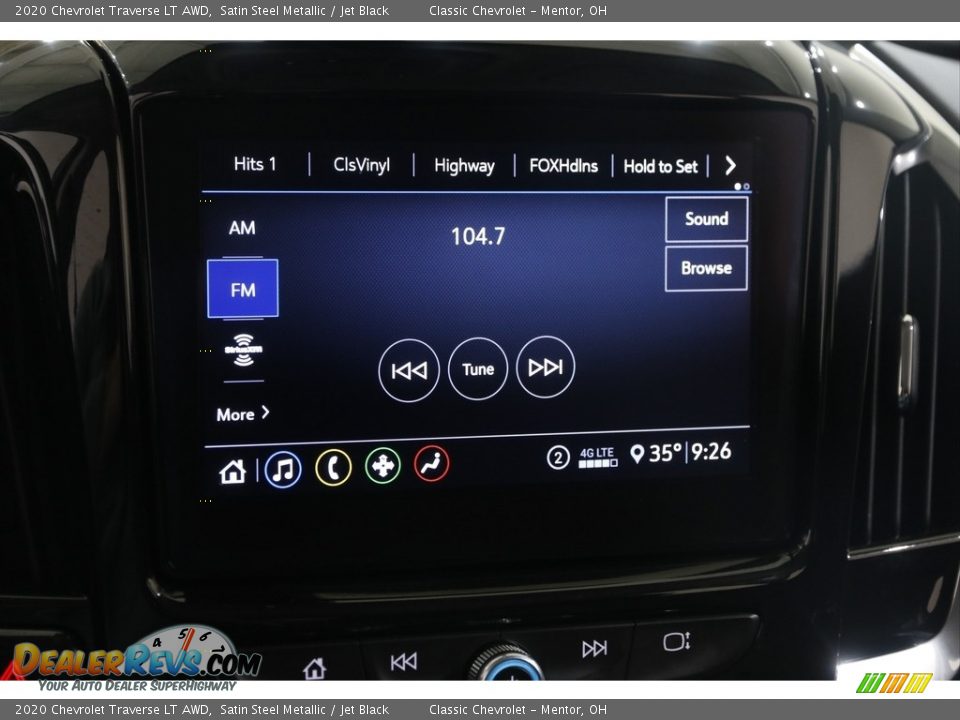 2020 Chevrolet Traverse LT AWD Satin Steel Metallic / Jet Black Photo #10