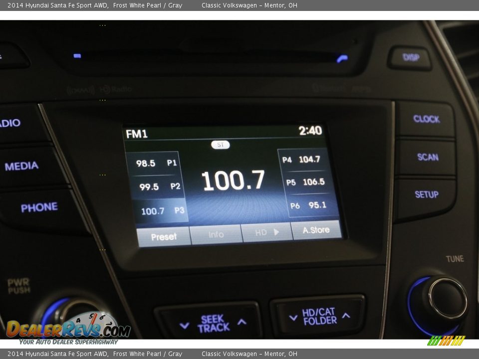 2014 Hyundai Santa Fe Sport AWD Frost White Pearl / Gray Photo #10